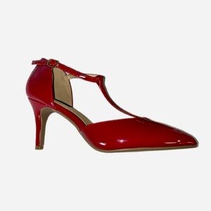 Daily Shoes - Sexy Glossy Red Strap Heels